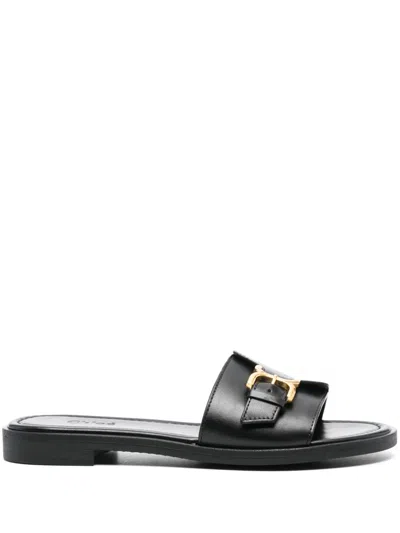 CHLOÉ MARCIE LEATHER SLIDES