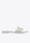 Chloé Marcie Buckle Detailed Slides In White