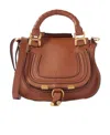 Chloé Marcie Leather Tote Bag In Brown
