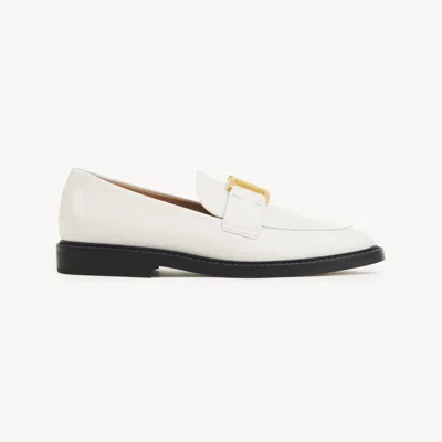 CHLOÉ MARCIE LOAFER BEIGE SIZE 9.5 100% CALF-SKIN LEATHER