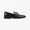 Chloé Marcie Black Brushed Calf Leather Loafer In Black