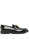 Chloé Marcie Black Brushed Calf Leather Loafer In Black
