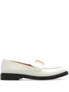 Chloé Marcie Embellished Leather Loafers In White