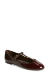 Chloé Marcie Embellished Crinkled Patent-leather Ballet Flats In 620 Plum Purple