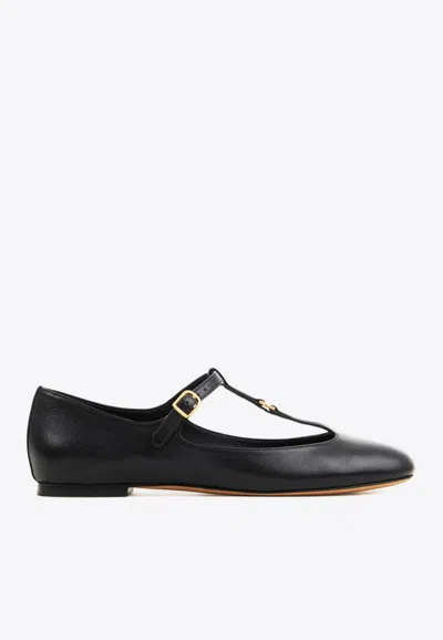 CHLOÉ MARCIE MARY-JANE LEATHER BALLET FLATS