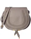 Chloé Marcie Medium Saddle Bag Grey In Grey