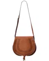 Chloé Womens Clay Brown Marcie Small Leather Saddle Bag In Brown