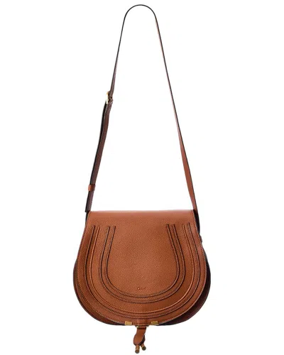 Chloé Tan Medium Marcie Saddle Bag In 25m Tan