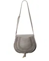 Chloé Marcie Small Crossbody Bag In Grained Calfskin In Grey