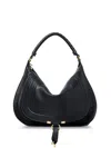 Chloé Marcie Medium Leather Shoulder Bag In Black