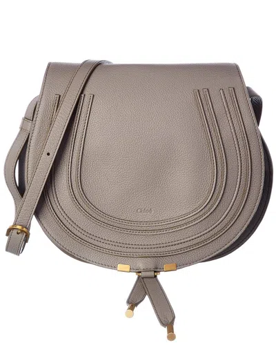 Chloé Marcie Medium Saddle Bag Grey