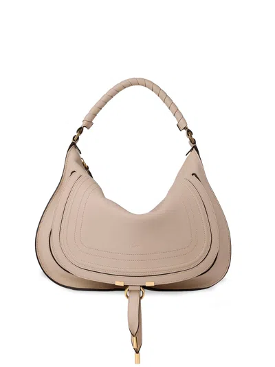 Chloé Marcie Medium Leather Shoulder Bag In Purple