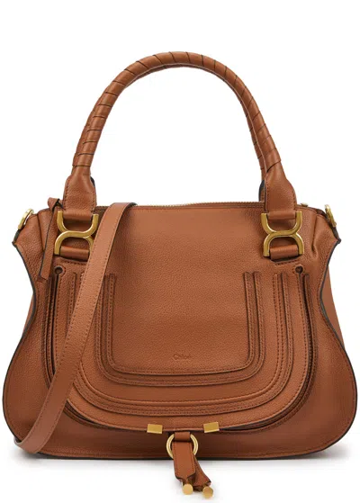 Chloé Chloe Marcie Medium Leather Top Handle Bag In Brown
