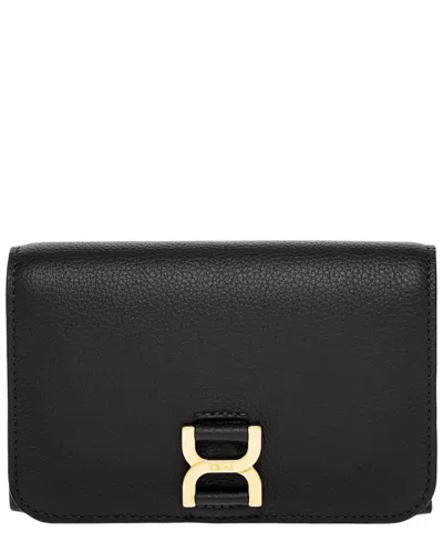 Chloé Marcie Medium Leather Wallet In Black
