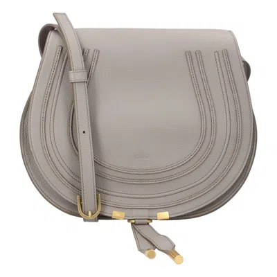 Chloé Marcie Medium Saddle Bag Grey