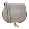 Chloé Marcie Medium Saddle Bag Grey In Grey