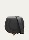 Chloé Marcie Medium Slim Crossbody Bag In Grained Calfskin In Black