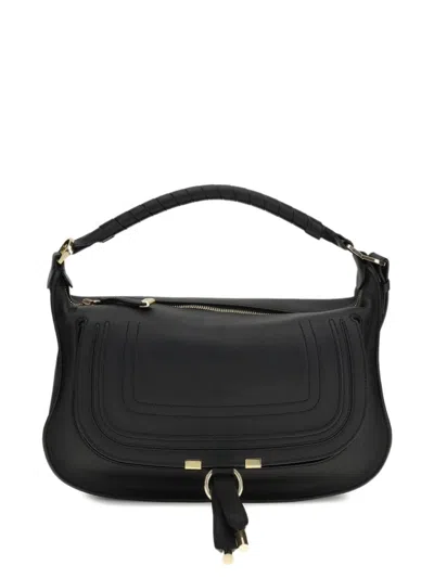 Chloé "marcie" Medium Shoulder Bag In Black