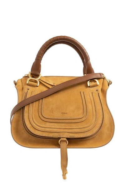 Chloé Marcie Medium Shoulder Bag In Safari Gold