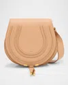 Chloé Marcie Medium Slim Crossbody Bag In Grained Calfskin In 26x Light Tan