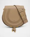 Chloé Marcie Medium Slim Crossbody Bag In Grained Calfskin In Boyish Brown