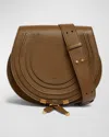 Chloé Marcie Medium Slim Crossbody Bag In Grained Calfskin In Dark Khaki
