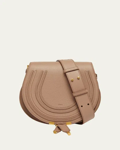 Chloé Marcie Medium Slim Crossbody Bag In Grained Calfskin In Pink