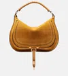 Chloé Chloe Marcie Medium Suede Shoulder Bag In Orange