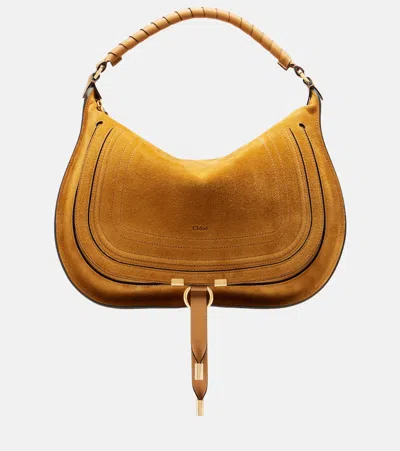 CHLOÉ CHLOÉ MARCIE MEDIUM SUEDE SHOULDER BAG