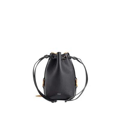 Chloé Chloã‰ Marcie Micro Bucket Bag Women In Black
