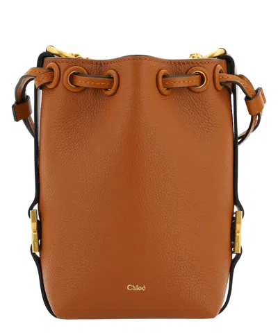 Chloé Marcie Micro Bucket Bag In Brown