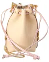 Chloé Marcie Micro Leather Bucket Bag In Brown