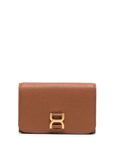 Chloé Marcie Midi Compact Wallet In Brown