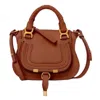 Chloé Chloe Marcie Mini Double Carry Leather Bag In Brown