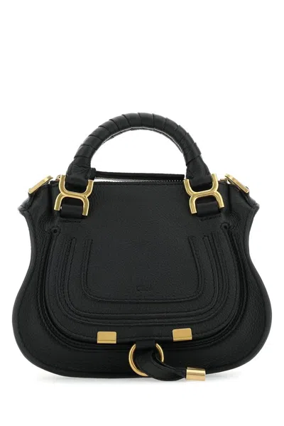 Chloé Marcie Mini Double Carry Tote Bag In Black