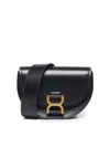 Chloé Marcie Mini Leather Shoulder Bag In Black