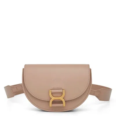 Chloé Chloe Marcie Mini Flap Leather Crossbody In Beige