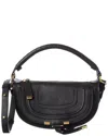 Chloé Mini Marcie Shoulder Bag In Soft Leather In Black