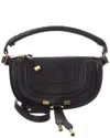 Chloé Mini Marcie Shoulder Bag In Soft Leather In Black