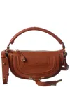 Chloé Mini Marcie Twisted-handle Leather Shoulder Bag In Brown