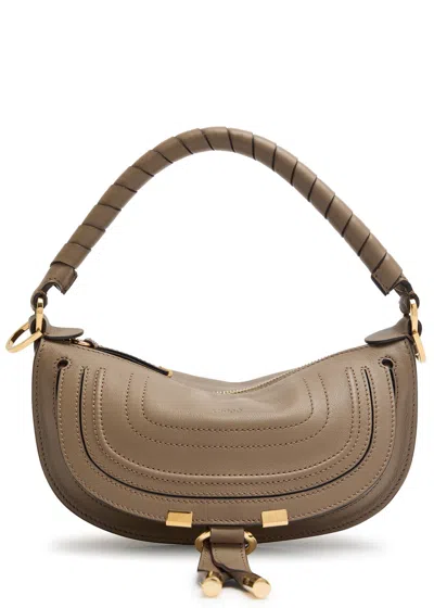 Chloé Chloe Marcie Mini Leather Shoulder Bag In Brown