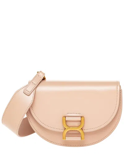 Chloé Marcie Mini Leather Shoulder Bag In Pink