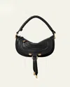 Chloé Mini Marcie Shoulder Bag In Soft Leather In Black