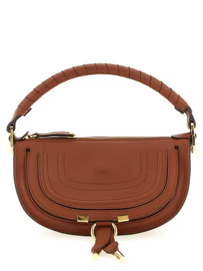 Chloé Marcie Mini Shoulder Bag In Brown