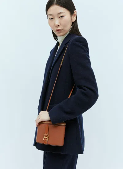 Chloé Marcie Mini Vanity Shoulder Bag In Brown