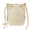 Chloé Off-white Micro Marcie Bucket Bag In Nude