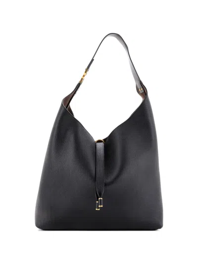 Pre-owned Chloé Marcie Nm Leather Hobo Bag In Black