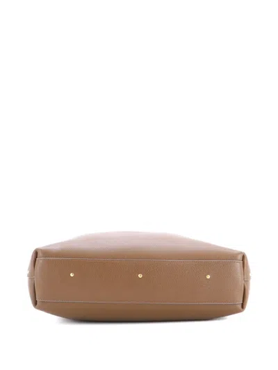 Pre-owned Chloé Marcie Nm Leather Hobo Bag In Brown