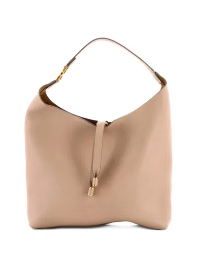 Pre-owned Chloé Marcie Nm Leather Hobo Bag In Neutral