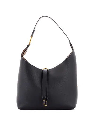 Pre-owned Chloé Marcie Nm Leather Small Hobo Bag In Black